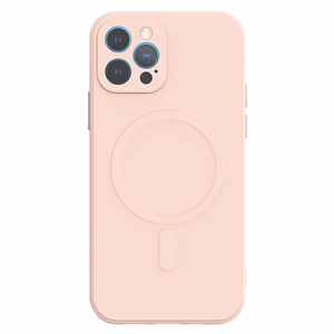 TEL PROTECT MagSilicone Suojakuori iPhone 13 Pro Max:lle vaaleanpunainen