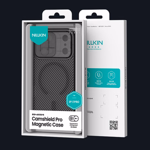 Nillkin CamShield Pro MagSafe-yhteensopiva suojakuori iPhone 17 Pro Max:lle - läpinäkyvä musta