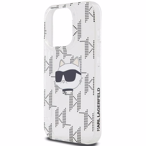 Karl Lagerfeld IML Choupette Head & Monogram suojakuori iPhone 15 Pro Max:lle - läpinäkyvä