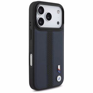 BMW M Perforated Stripe Logo MagSafe Suojakuori iPhone 17 Pro:lle - Laivastonsininen