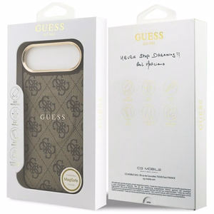 Guess 4G PU Classic Logo MagSafe suojakuori iPhone 17 Air:lle - ruskea