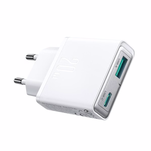 Charger Joyroom Super Slim (TCF14) (1xUSB-C;1xUSB 3A 20W) white