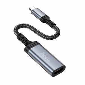 Hoco UA43A USB-C – HDMI Naaras Sovitin 4K 30Hz 0,2m Teräksenharmaa
