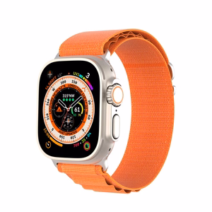 Dux Ducis GS nylon ranneke Apple Watch 42 / 44 / 45 / 49 mm:lle oranssi