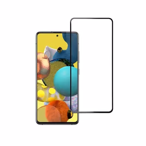 Suojalasi Blue Star - SAMSUNG A51 koko pinta (täysliimaus kehyksellä/pienikokoinen) - musta