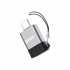 BWOO adapteri USB - USB-C harmaa OTG BZ-35
