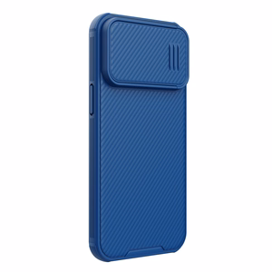 Nillkin CamShield S suojakuori iPhone 14 Pro Max:lle panssaroitu kuori kameransuojalla sininen