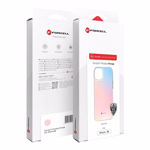 Suojakuori iPhone 15 PRO:lle Forcell F-Protect Mirage MagSafe-yhteensopiva Military Drop-Test vaaleanpunainen sininen