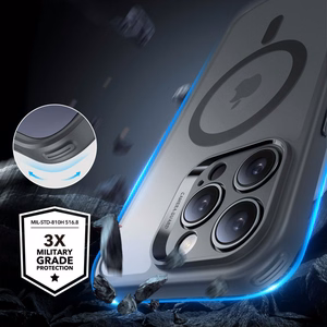 ESR Classic Pro Set Halolock MagSafe suojakuori iPhone 16 Pro Max -puhelimelle - harmaa