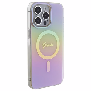 Guess IML Iridescent MagSafe Suojakuori iPhone 15 Pro:lle - vaaleanpunainen