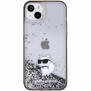 Karl Lagerfeld suojakuori iPhone 15 Plus 6,7 KLHCP15MLKCNSK läpinäkyvä HC LIQ. GLITTER C