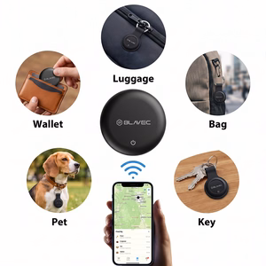 Musta Blavec BTG-02 Bluetooth-paikannin avainrenkaalla Apple- ja Android-laitteille (BTBTG02-B)