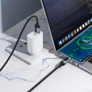 Kaapeli USB-A USB-C Hoco PD 6A 100W 1,2 m U148 digitaalinäytöllä musta