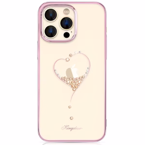Silikonikotelo, jossa Swarovski-kristallit Kingxbar Wish Series iPhone 14 Plus - vaaleanpunainen