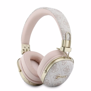 Wireless headphones Guess ENC Metal 4G Script Logo pink