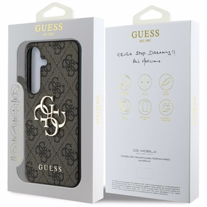 Guess Big 4G Logo Classic Logo Suojakuori Samsung Galaxy S25:lle ruskea