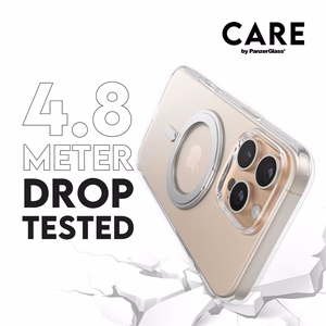CARE by PanzerGlass Feature Kickstand suojakuori iPhone 16 Pro Max 6.9' hopea/hopea MagSafe 1328