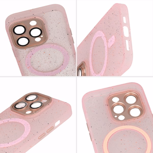 Tel Protect Magnetic Splash Frosted Case for Iphone 15 Plus Light pink