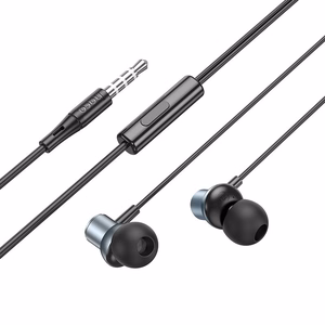 Hoco M110 langalliset nappikuulokkeet Jack 3,5mm - harmaa