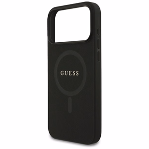 Guess Saffiano Classic Logo MagSafe Suojakuori iPhone 17 Pro Maxille - musta