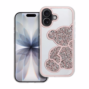 Suojakuori iPhone 17:lle Teddy Bear vaaleanpunainen