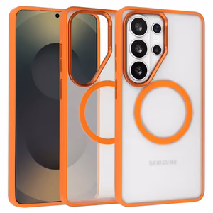 Liavec Soft Suojakuori Metal Frame Samsung Galaxy S26 Ultra:lle oranssi