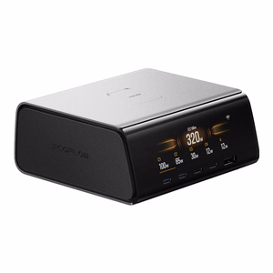 EcoFlow RAPID Pro 320W telakka-asema, 4xUSB-C, 1xUSB-A, GaN