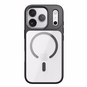 Rock Guard Lens Protection Series Magneettinen Suojakuori Iphone 17 Pro:lle läpinäkyvä-musta
