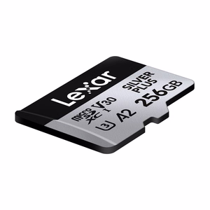 Lexar High-Performance Silver Plus microSDXC -muistikortti, 256 GB + sovitin