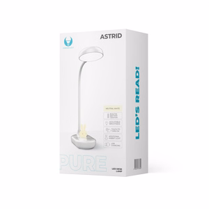 LED pöytälamppu 4,5W puputulivalo PURE FLB-30 ASTRID valkoinen Forever Light