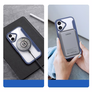 Dux Ducis Skin X Pro iPhone 17 Air Suojakuori MagSafe-tuella ja Lompakolla - Sininen