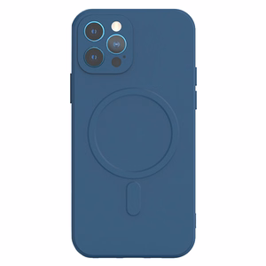 TEL PROTECT MagSilicone Suojakuori iPhone 13 Prolle laivastonsininen