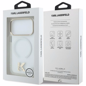 Karl Lagerfeld IML K Head Logo MagSafe Suojakuori iPhone 17 Pro Max:lle - Läpinäkyvä