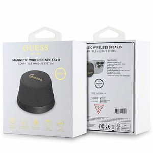 Guess Magnetic Script Metal Bluetooth speaker - black