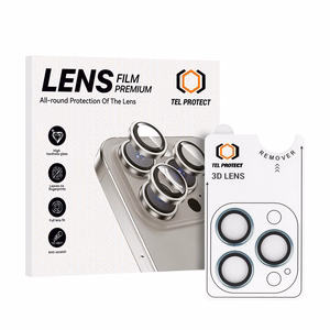 Karkaistu lasi Tel Protect 3D Linssi kameralle iPhone 13 Pro/13 Pro Max:lle sininen (3 linssiä)