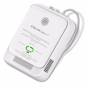 Qoltec 52651 maakaasun vuotoilmaisin | CH4 tunnistin | NG | Tuya | Wi-Fi | 85dB hälytys | LED