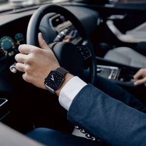 Dux Ducis MILANESE ranneke ruostumaton teräs magneettinen Apple Watch 38 / 40 / 41 mm:lle musta