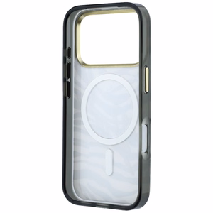 Karl Lagerfeld IML Signature Zebra Glitter MagSafe suojakuori mallille iPhone 17 Pro / 18 Pro – kullanvärinen