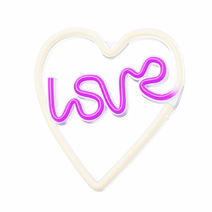 Neon LED Light LOVE HEART purple white NNE02 Neolia