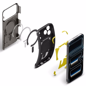 Spigen Tough Armor T MagSafe -suojakuori iPhone 17 Pro Max / 18 Pro Max -malleille, grafiitti