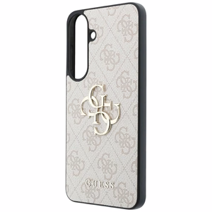 Guess Leather 4G Metal Logo -suojakuori Samsung Galaxy S26 FE – vaaleanpunainen