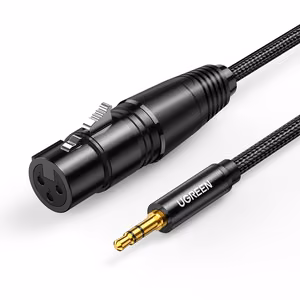 Ugreen audiokaapeli 3,5mm minijack (uros) - XLR (naaras) 1m musta (AV182)