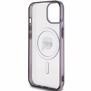 Karl Lagerfeld KLHMP15SHKHNOTK iPhone 15 6,1 läpinäkyvä kovakuori IML Karlin pää MagSafe