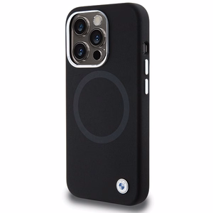 BMW Signature Liquid Silikoninen MagSafe Suojakuori iPhone 15 Pro Max:lle - musta