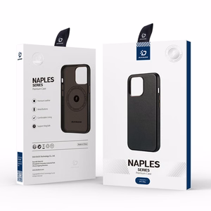 Dux Ducis Napoli Kotelo iPhone 14 Plus Nahkakotelo (MagSafe yhteensopiva) Tummanruskea
