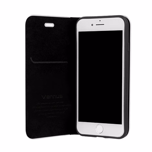Vennus Book CARBON Case with frame for Iphone 11 Pro black