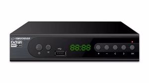 Esperanza EV106P – DVB-T2 H.265/HEVC -digitaalinen antenniverkon vastaanotin, musta
