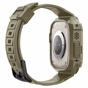 Spigen Rugged Armor Pro - Ranneke ja suojakuori Apple Watch Ultralle 49 mm (Vintage Khaki)