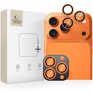 Tech-Protect Camring Fit+ kamerasuoja iPhone 14 Pro / Max / 15 Pro / Max / 16 Pro / Max / 17 Pro / Max:lle - Oranssi