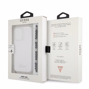 Guess GUHCP13XKPSBK iPhone 13 Pro Max 6.7" läpinäkyvä kovakotelo Musta Pearl